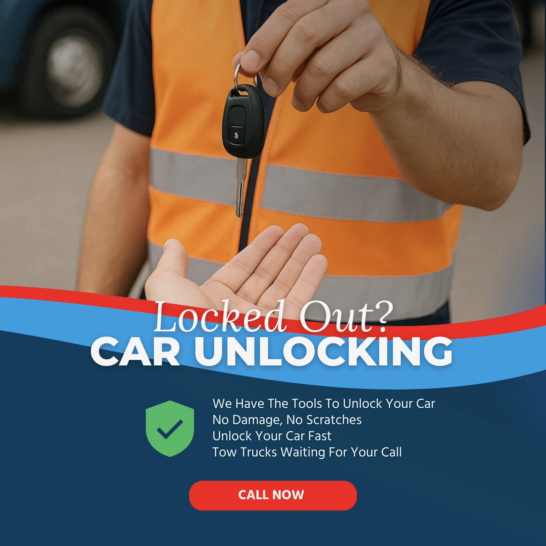 Dark Blue And Gold Modern Car Towing Service Instagram Post 12